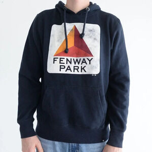 '47 Boston Red Sox Fenway Park Navy Pull Over Hoodie Sweatshirt Size Small